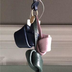 NWT $38 Fossil Triple Knots Leather Purse Charm